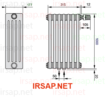 Радиатор IRSAP Tesi 51000/7 T52 CL 01
